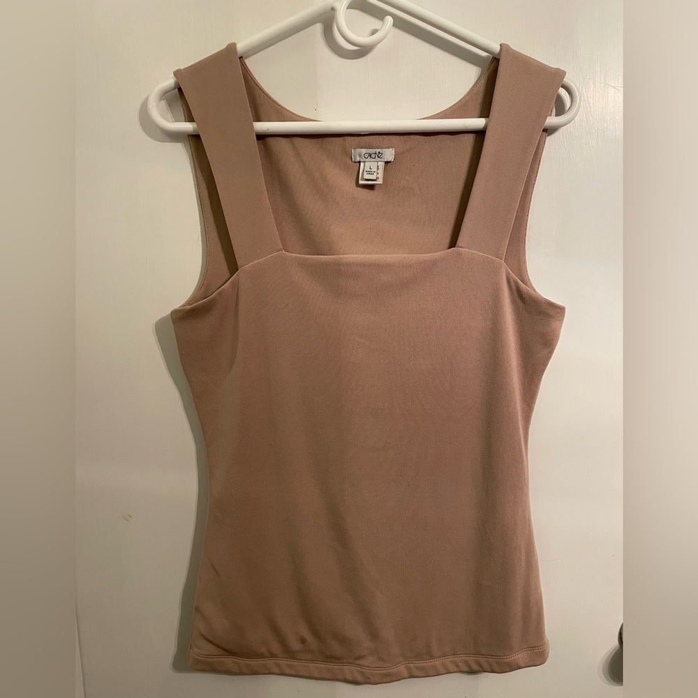 Caché Double Layer Camisole in Tan - Large